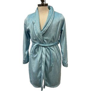 Chuckie Goodnight Bathrobe Robe Youth XL Soft Blue Pockets Rhinestones Bath